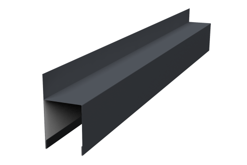 Планка опорная составная внешняя для забора жалюзи Palermo 0,45 Drap TR RAL 7024 мокрый асфальт (1,8м)