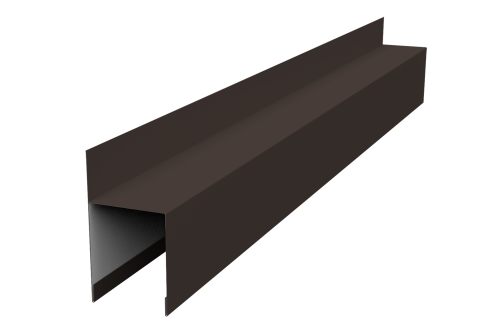 Планка опорная составная внешняя для забора жалюзи Palermo 0,45 Drap RR 32 темно-коричневый (1,8м)