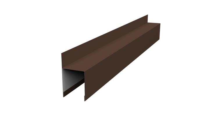 Планка опорная составная внешняя для забора жалюзи Palermo 0,45 Drap RAL 8017 шоколад (2м)