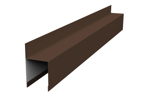 Планка опорная составная внешняя для забора жалюзи Palermo 0,5 Satin Matt RAL 8017 шоколад (3м)