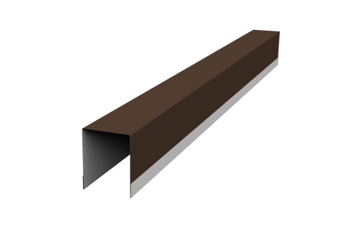 Планка опорная составная внутренняя для забора жалюзи Palermo 0,45 Drap TR RAL 8017 шоколад (1,8м)
