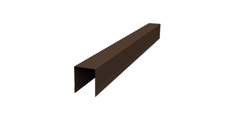 Планка опорная составная внутренняя для забора жалюзи Palermo 0,45 Drap TwinColor RAL 8017 шоколад (2,5м)