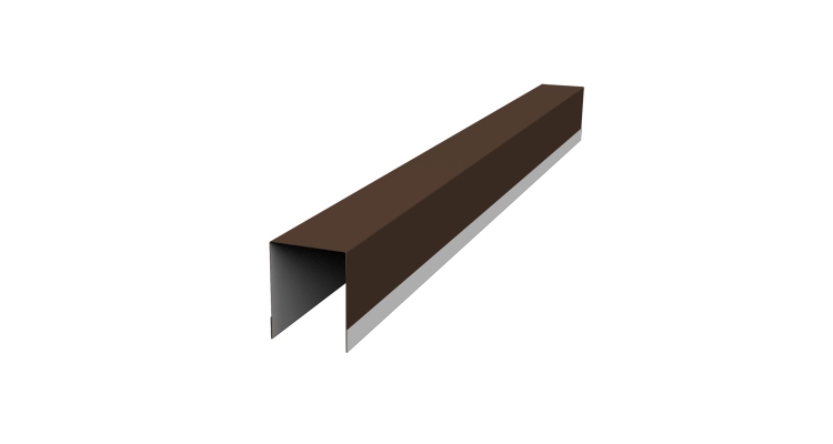 Планка опорная составная внутренняя для забора жалюзи Palermo 0,5 Rooftop Бархат RAL 8017 шоколад (3м)