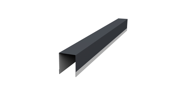 Планка опорная составная внутренняя для забора жалюзи Palermo 0,45 Drap RAL 7024 мокрый асфальт (3м)