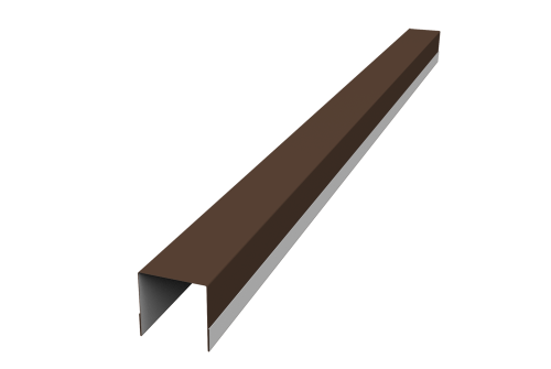 Планка вертикальная обратная для забора жалюзи Palermo 0,45 Drap RAL 8017 шоколад (2м)