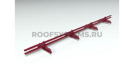 Снегозадержатель PRESTIGE ZN 45*25 овальный 3,0м NEXT RAL 3005 (красное вино)