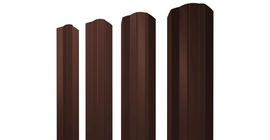 Штакетник М-образный А фигурный 0,4 PE RAL 8017 шоколад