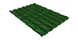 Металлочерепица классик толщина листа 0,45 покрытие PE RAL 6002 лиственно-зеленый