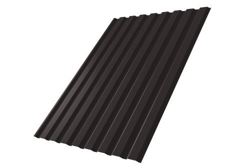 Профнастил С20A 0.5 GreenCoat Pural BT RR 32 темно-коричневый